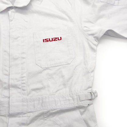New Retro Showa Era JDM Isuzu Mechanic Tsunagi Coveralls White - Sugoi JDM
