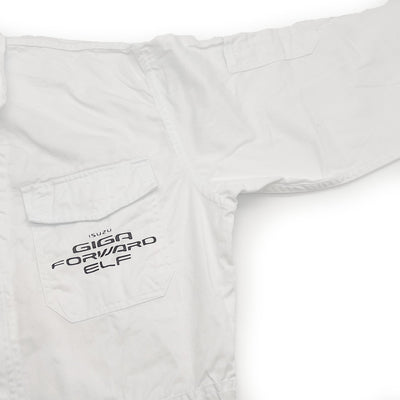 New Retro Showa JDM Isuzu Giga Forward Elf Truck Tsunagi Coveralls White - Sugoi JDM
