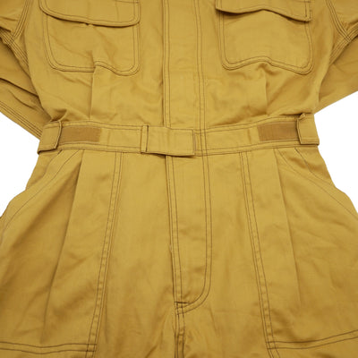 New Vintage Japan Showa Era Toyota Tecno Coveralls Tsunagi Jumpsuit Brown - Sugoi JDM