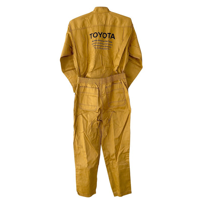 New Vintage Japan Showa Era Toyota Tecno Coveralls Tsunagi Jumpsuit Brown - Sugoi JDM