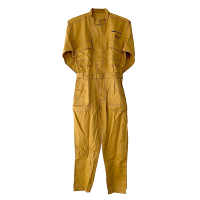 New Vintage Japan Showa Era Toyota Tecno Coveralls Tsunagi Jumpsuit Brown - Sugoi JDM