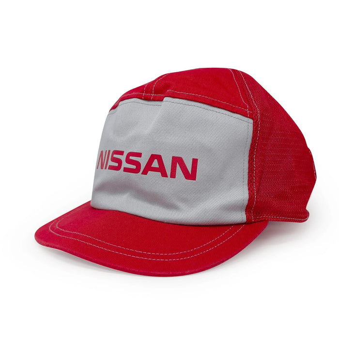 New Vintage Japanese JDM Nissan Red Stage Mechanic Uniform Mesh Hat Cap Red - Sugoi JDM