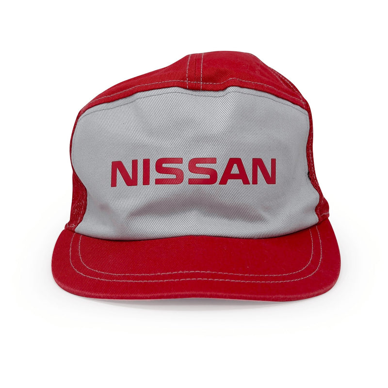 New Vintage Japanese JDM Nissan Red Stage Mechanic Uniform Mesh Hat Cap Red - Sugoi JDM