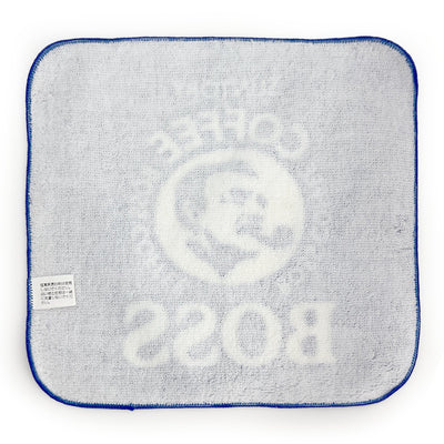 New Vintage Promotional Japan Suntory Boss Coffee Face Towel Blue - Sugoi JDM