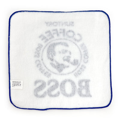 New Vintage Promotional Japan Suntory Boss Coffee Face Towel White - Sugoi JDM