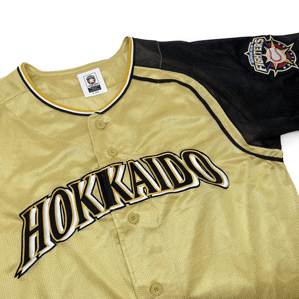 Official Japan NPB Hokkaido Nippon Ham Fighters Baseball Knit Jersey Gold 2010 - Sugoi JDM