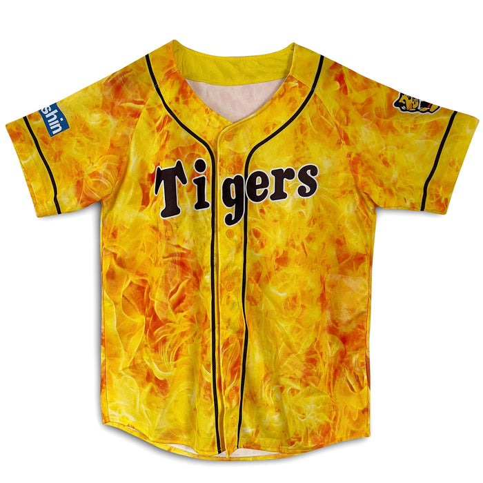 Official Retro Japan Hanshin Tigers Baseball Club Flame Light Jersey - Sugoi JDM