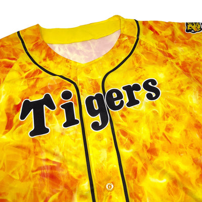 Official Retro Japan Hanshin Tigers Baseball Club Flame Light Jersey - Sugoi JDM