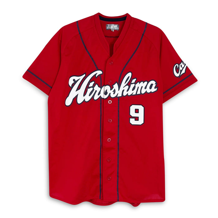 Official Retro NPB Japan Hiroshima Carp Baseball Jersey Yoshihiro Maru #9 - Sugoi JDM