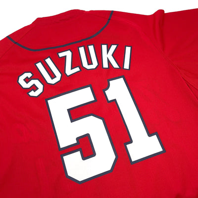 Official Retro NPB Japan Hiroshima Carp Baseball Visitor Jersey Suzuki Seiya #51 - Sugoi JDM