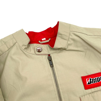 Rare Retro New JDM Bridgestone Racing Pit Uniform Jacket Brown - Sugoi JDM