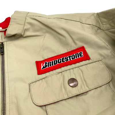Rare Retro New JDM Bridgestone Racing Pit Uniform Jacket Brown - Sugoi JDM
