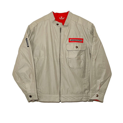 Rare Retro New JDM Bridgestone Racing Pit Uniform Jacket Brown - Sugoi JDM