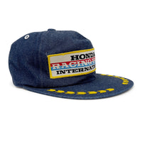 Rare Vintage Japan JDM Honda International Racing Team Victory Hat Blue Denim - Sugoi JDM