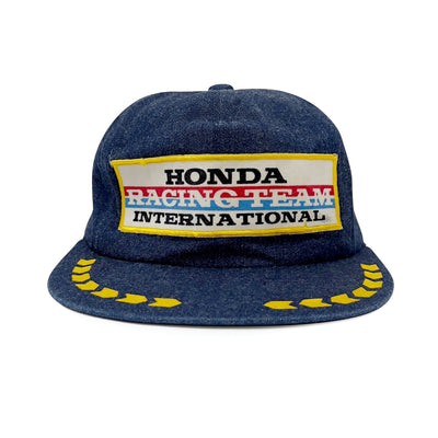 Rare Vintage Japan JDM Honda International Racing Team Victory Hat Blue Denim - Sugoi JDM
