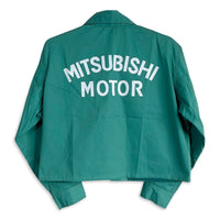Rare Vintage Showa JDM Japan Mitsubishi Motors Short Staff Jacket Green - Sugoi JDM