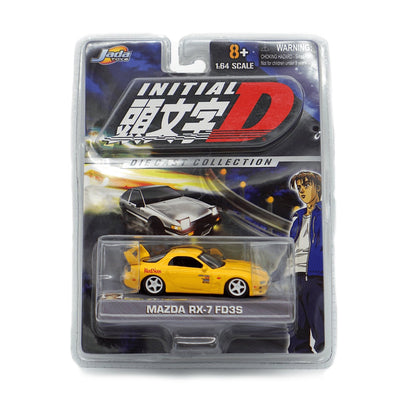 Retro 2004 Jada Toys Initial D Diecast Metal Car Mazda RX-7 FD3S 1:64 - Sugoi JDM