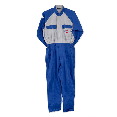 Retro Altia JDM Japan Nissan Summer Tsunagi Mechanics Coverall Old Logo Blue - Sugoi JDM