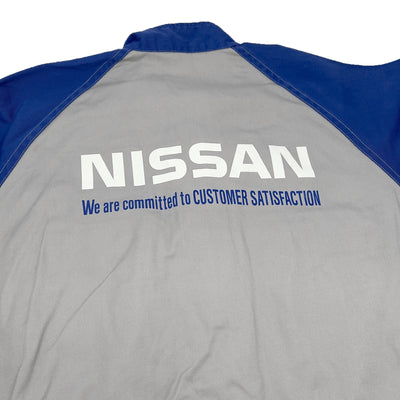 Retro Altia JDM Japan Nissan Summer Tsunagi Mechanics Coverall Old Logo Blue - Sugoi JDM