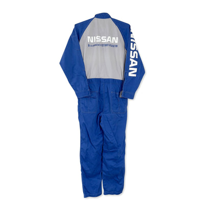Retro Altia JDM Japan Nissan Tsunagi Mechanics Coverall Old Logo Blue - Sugoi JDM