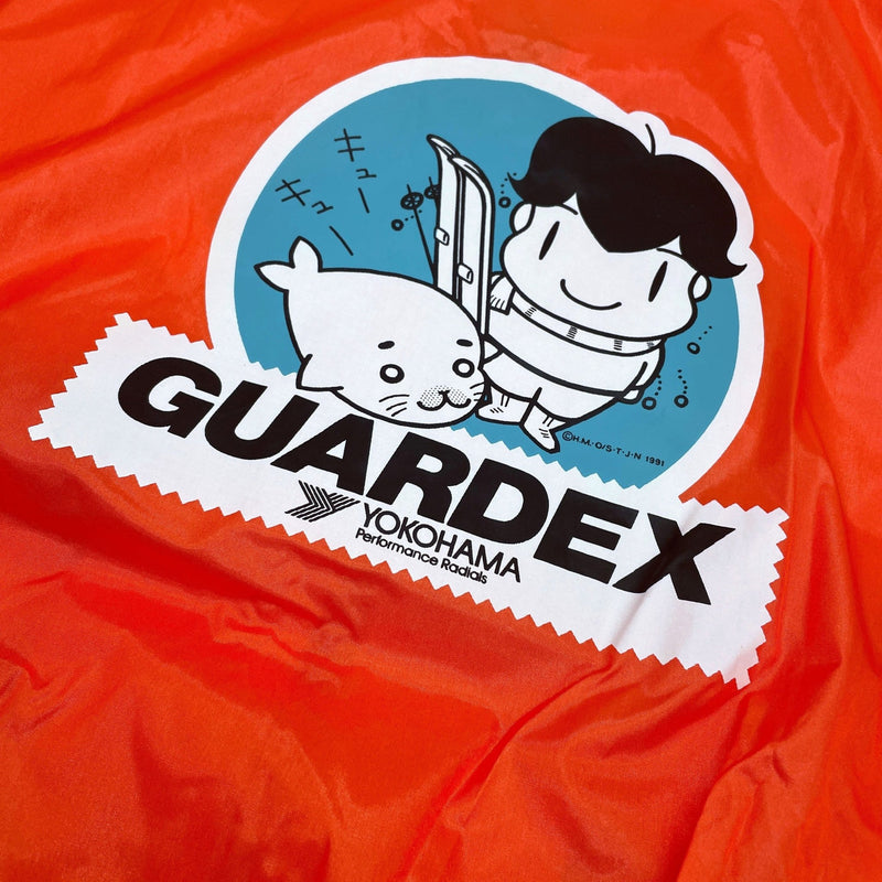 Retro Japan 1991 Sapporo Yokohama Guardex Light Nylon Jacket Orange - Sugoi JDM