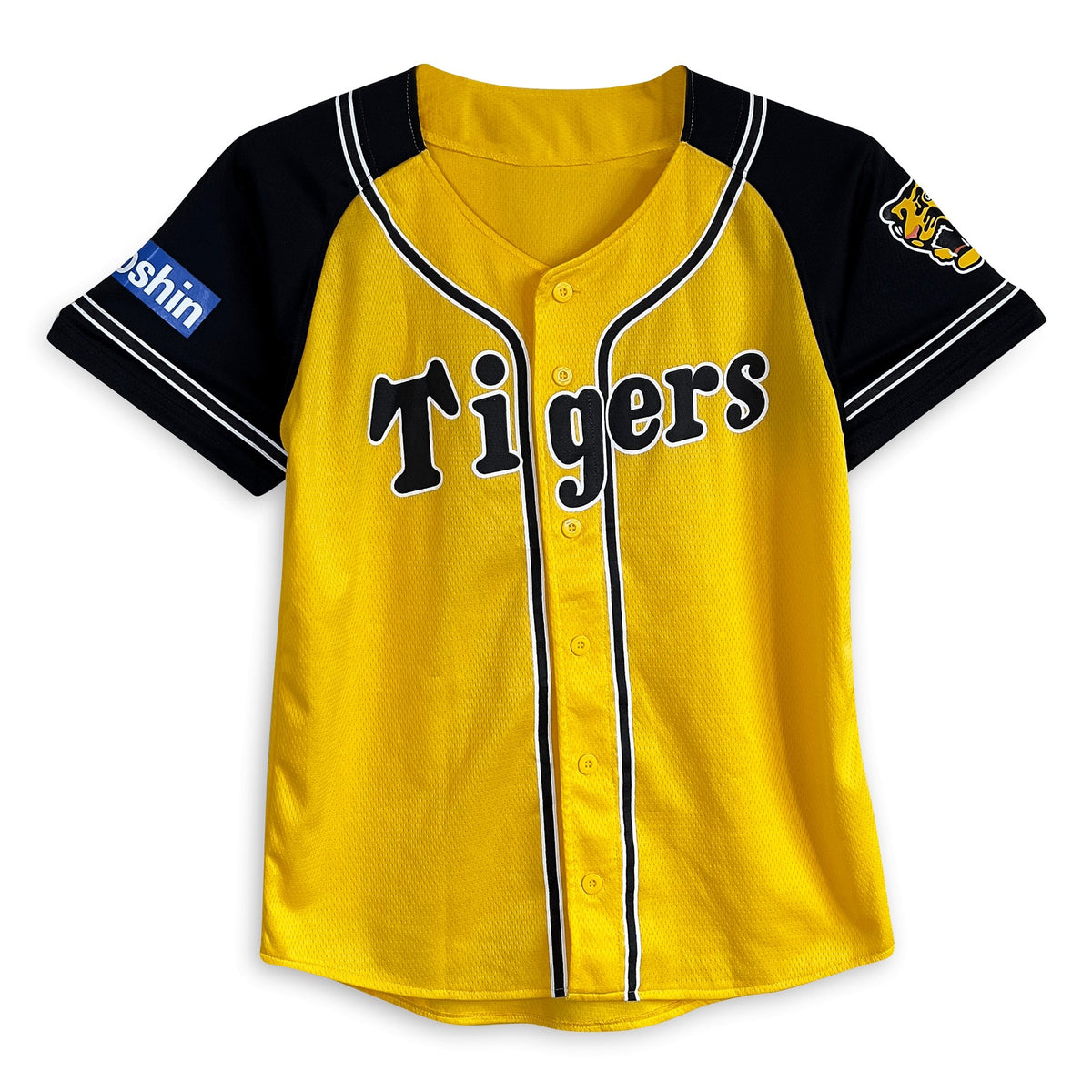 Retro Japan Hanshin Tigers Two Tone Baseball Light Jersey Yellow – Sugoi JDM