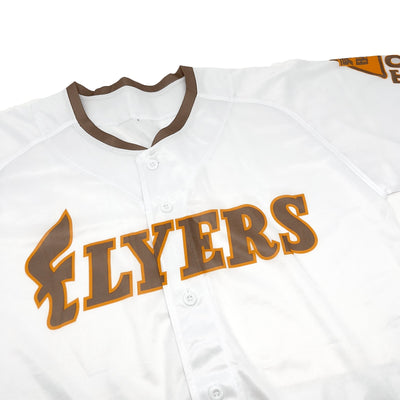 Retro Japan Hokkaido Nippon Ham Fighters Flyers Baseball Jersey White - Sugoi JDM