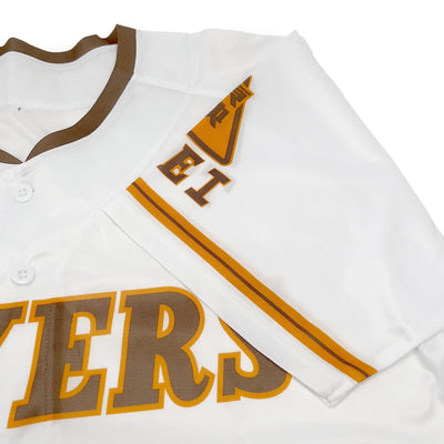 Retro Japan Hokkaido Nippon Ham Fighters Flyers Baseball Jersey White - Sugoi JDM