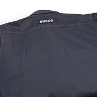 Retro Japan JDM ENEOS Oil Staff Long Sleeve Button Up Shirt Blue - Sugoi JDM