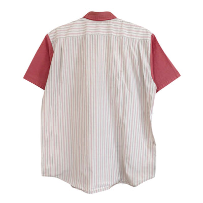 Retro Japan JDM Genuine ENEOS Oil Staff Short Sleeve Button Up Shirt Red - Sugoi JDM