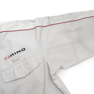 Retro Japan JDM Hino Motors Staff Uniform Jacket Light Grey - Sugoi JDM