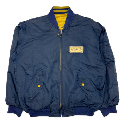 Retro Japan JDM Suntory Boss Coffee 7 Seven Baseball Varsity Jacket - Sugoi JDM