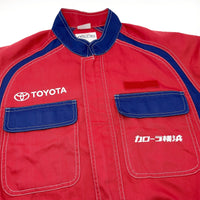 Retro Japan JDM Toyota Corolla Tecno Mechanics Uniform Jacket Red - Sugoi JDM