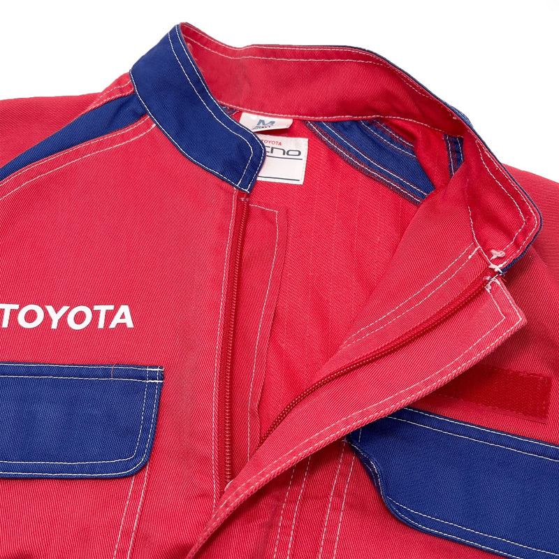 Retro Japan JDM Toyota Corolla Tecno Mechanics Uniform Jacket Red - Sugoi JDM