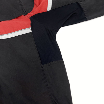 Retro Japan Nissan Pitwork Summer Tsunagi Mechanics Coverall Uniform Black - Sugoi JDM