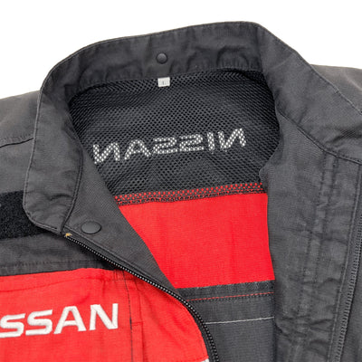 Retro Japan Nissan Pitwork Summer Tsunagi Mechanics Coverall Uniform Black - Sugoi JDM