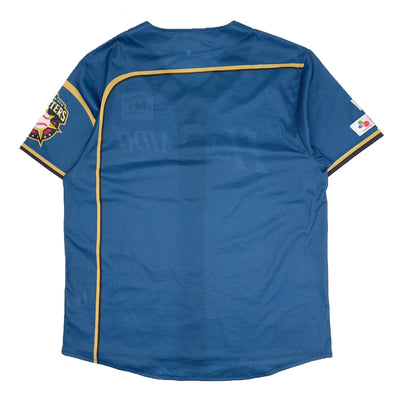 Retro Japan NPB We Love Hokkaido Nippon Ham Fighters Fan Jersey Blue - Sugoi JDM