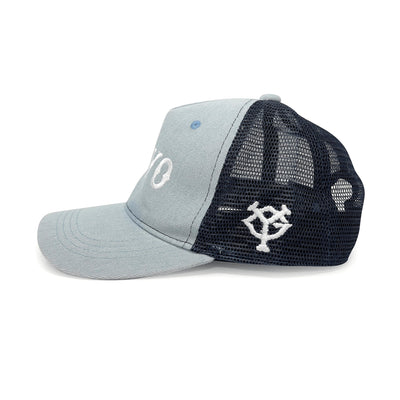 Retro Japan Tokyo Yomiuri Giants Greenfield Summer Promotional Hat Cap Blue - Sugoi JDM