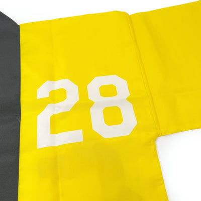 Retro Japanese Baseball Hanshin Tigers Matsuri Happi Coat Shinobu Fukuhara #28 - Sugoi JDM