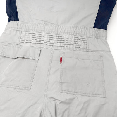 Retro JDM Daihatsu Kei Car Truck Summer Tsunagi Coveralls Short Sleeve Grey - Sugoi JDM