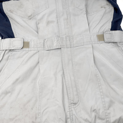 Retro JDM Daihatsu Kei Car Truck Summer Tsunagi Coveralls Short Sleeve Grey - Sugoi JDM