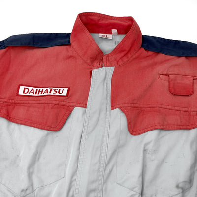 Retro JDM Daihatsu Kei Car Truck Summer Tsunagi Coveralls Short Sleeve Grey - Sugoi JDM
