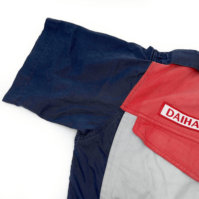 Retro JDM Daihatsu Kei Car Truck Summer Tsunagi Coveralls Short Sleeve Grey - Sugoi JDM