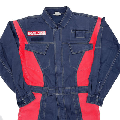 Retro JDM Daihatsu Mini Kei Car Truck Summer Tsunagi Coveralls Jumpsuit Blue - Sugoi JDM