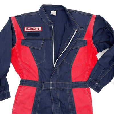 Retro JDM Daihatsu Mini Kei Car Truck Work Tsunagi Coveralls Uniform Blue - Sugoi JDM