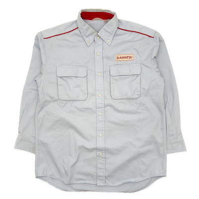 Retro JDM Daihatsu Technician Mechanic Long Sleeve Staff Shirt Blue - Sugoi JDM