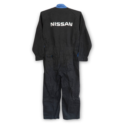 Retro JDM Japan Altia Nissan Tsunagi Mechanics Coverall Jumpsuit Black - Sugoi JDM