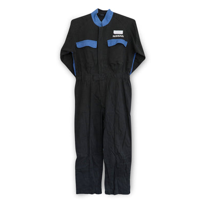Retro JDM Japan Altia Nissan Tsunagi Mechanics Coverall Jumpsuit Black - Sugoi JDM