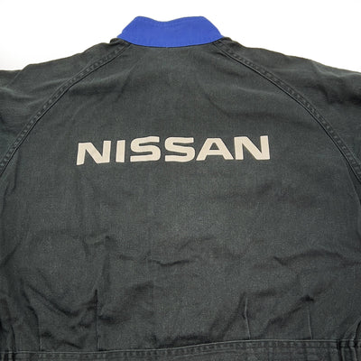 Retro JDM Japan Altia Nissan Tsunagi Mechanics Coverall Jumpsuit Black - Sugoi JDM