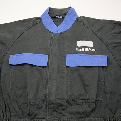 Retro JDM Japan Altia Nissan Tsunagi Mechanics Coverall Jumpsuit Black - Sugoi JDM